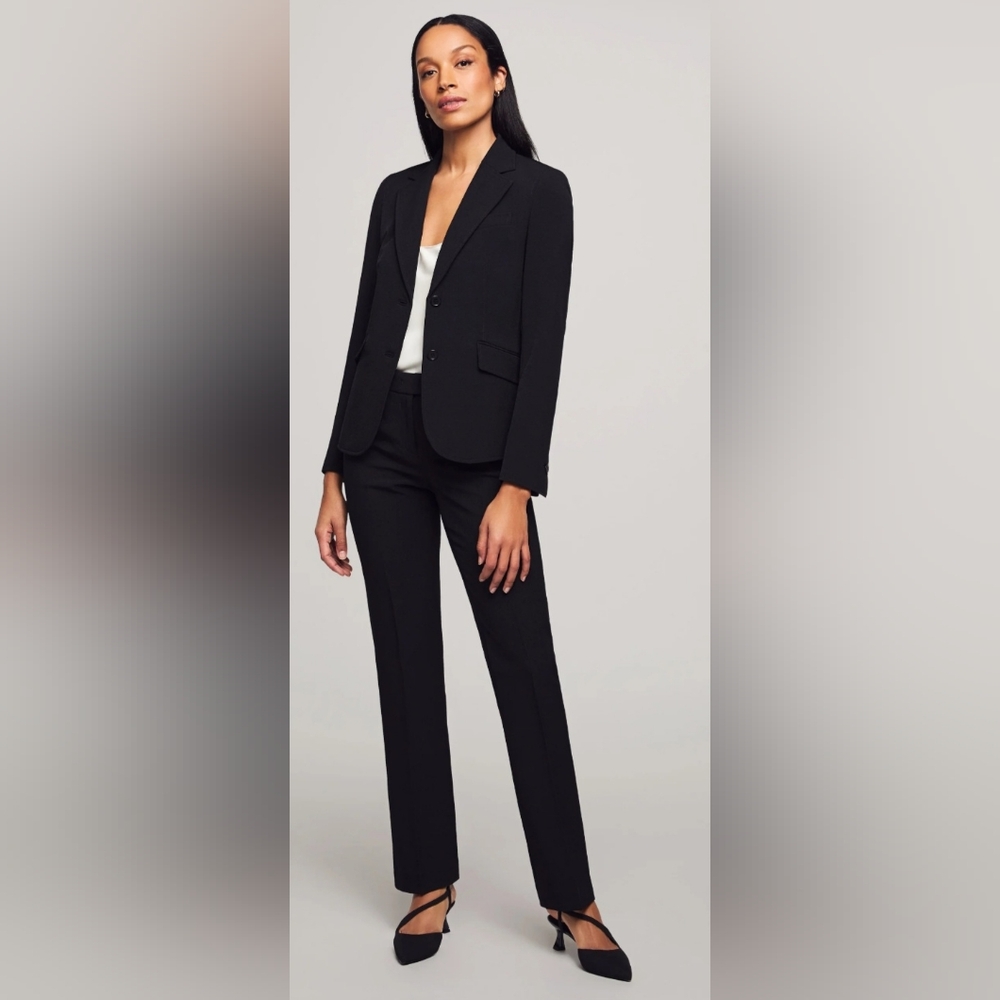 Anne Klein Executive Collection 3-Pc Pants & Skirt Suit Set 14 Petite Black NWT